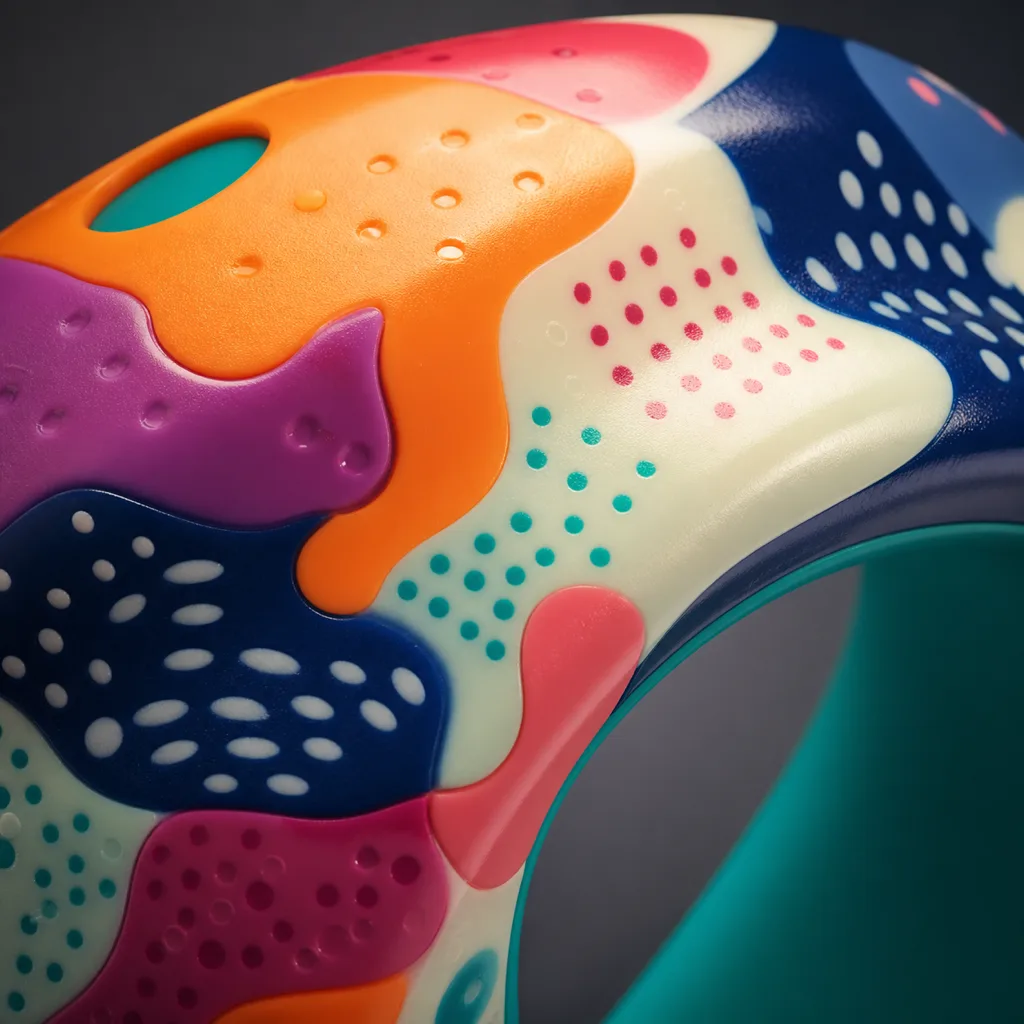 IML (four-color) — decoration on silicone product