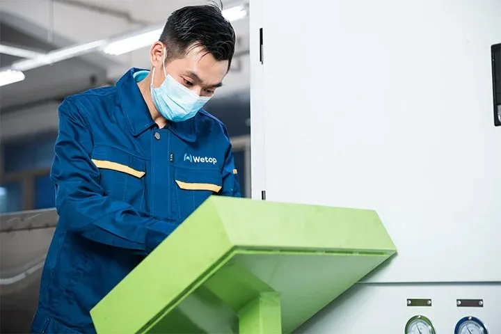 Wetop Silicone production equipment during a customer audit walkthrough