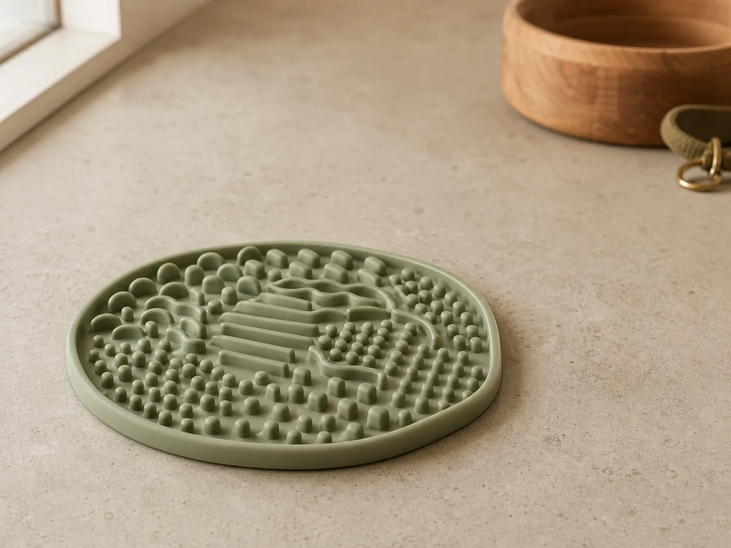 Silicone slow-feeder pet mat with raised-texture surface — Wetop custom OEM for pet-brand programs